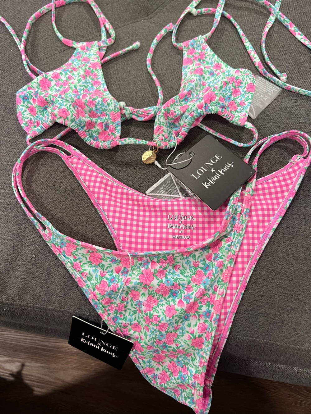 LOUNGEx Kulani bikini set with bandana and bag